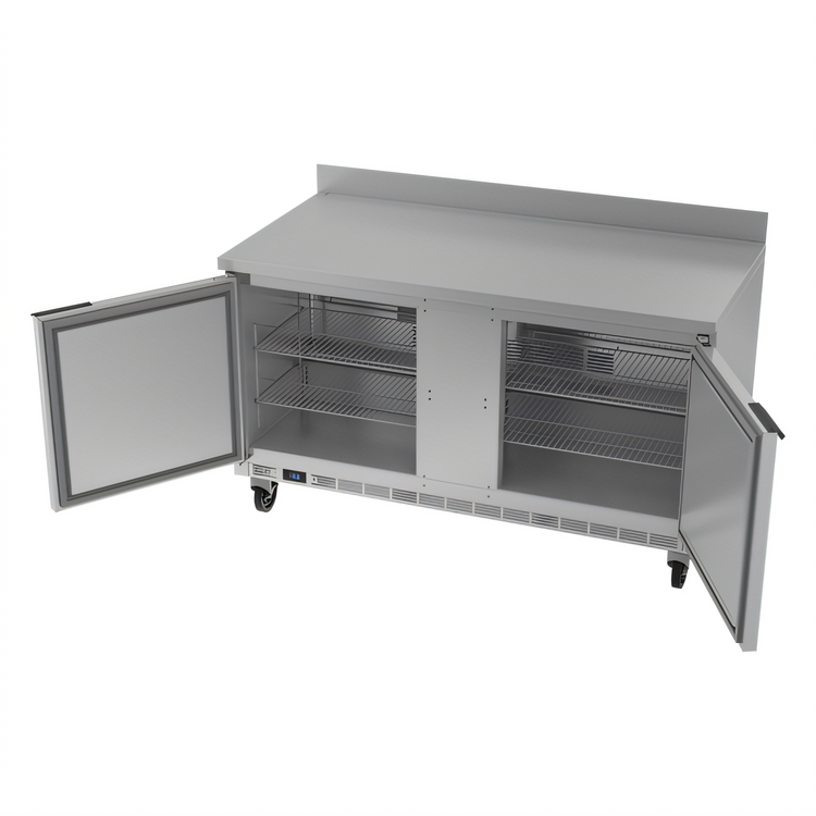 Product image #2 for Beverage-Air WTF60AHC 60-Inch Two-Section Worktop Freezer with Solid Doors