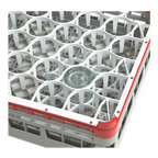 Thumbnail image #2 for Vollrath Lemon Drop 52832185 Full-Size X-Tall 30-Compartment Polypropylene Glass Rack, Light Green with Gold Extenders Case of 3
