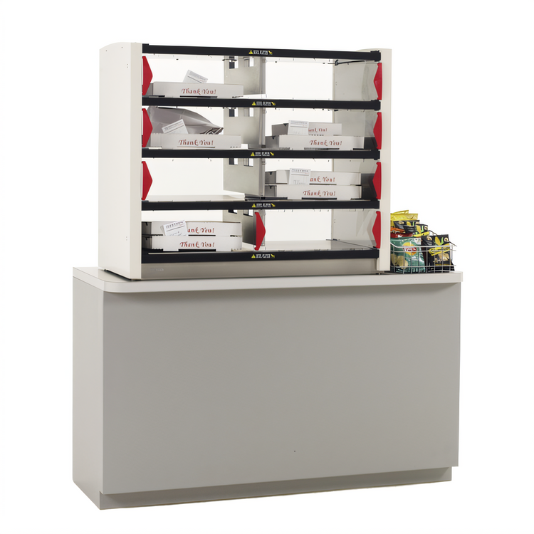 Product image #2 for Metro2Go 8-Compartment Pass-Thru Order Hot Station with Sliding Polycarbonate Doors, 120V