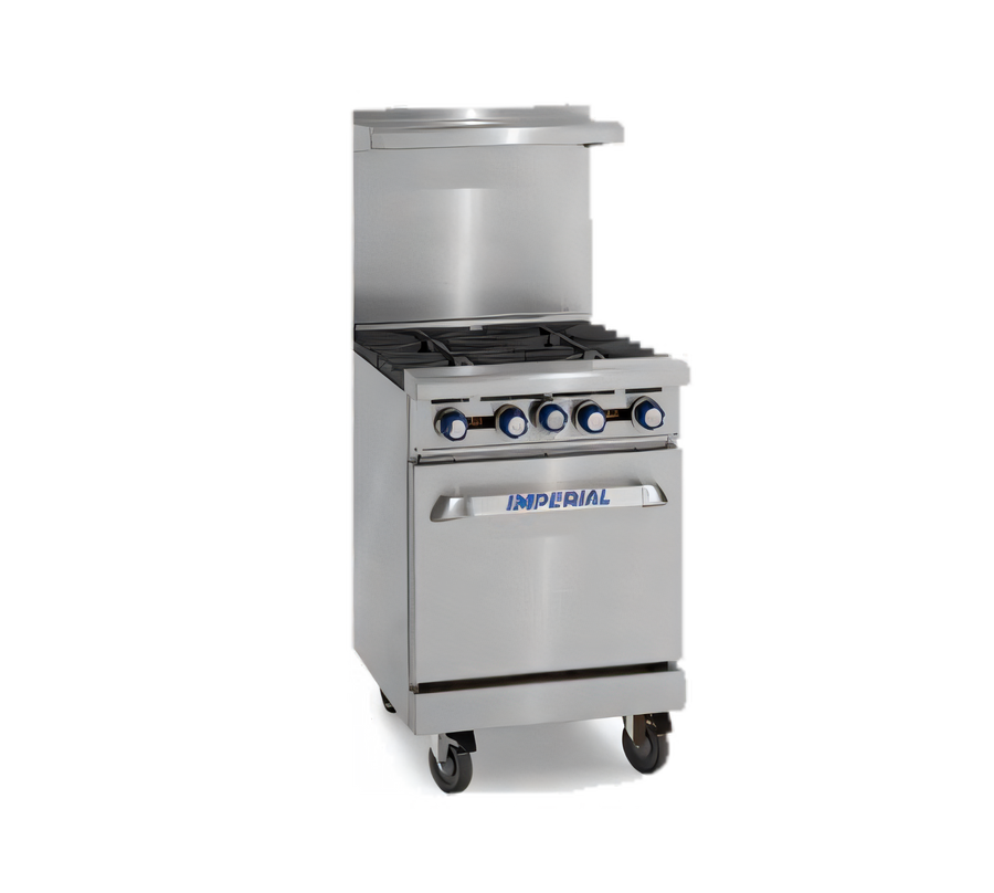 Product image #1 for Imperial Pro Series 24-Inch Electric Restaurant Range with Thermostatic Griddle and Open Cabinet Base