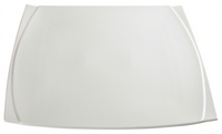Ardesia Bettini 14-Inch Square Porcelain Plate, Bright White