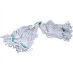Thumbnail image #2 for CFS Brands Flo-Pac® 369419B00 Wet Mop Head, Medium, 4-Ply Looped-End, Washable, White Cotton/Synthetic Blend Case of 12