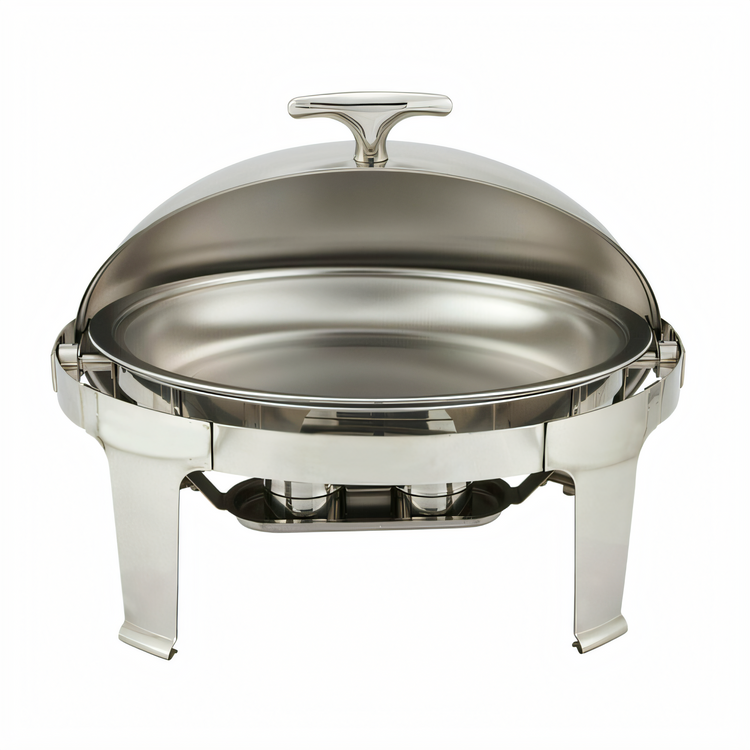 Product image #2 for Madison 8 Qt Oval Stainless Steel Roll-Top Chafer with Mirror Finish