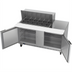 Thumbnail image #2 for Beverage-Air 60-Inch Two-Section Mega Top Sandwich Prep Table Refrigerator, 18-Pan, 2-Door