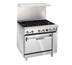 Thumbnail image #1 for Imperial Pro Series 36-Inch Electric Restaurant Range with 4 Round Elements, 12-Inch Thermostatic Griddle and Standard Oven