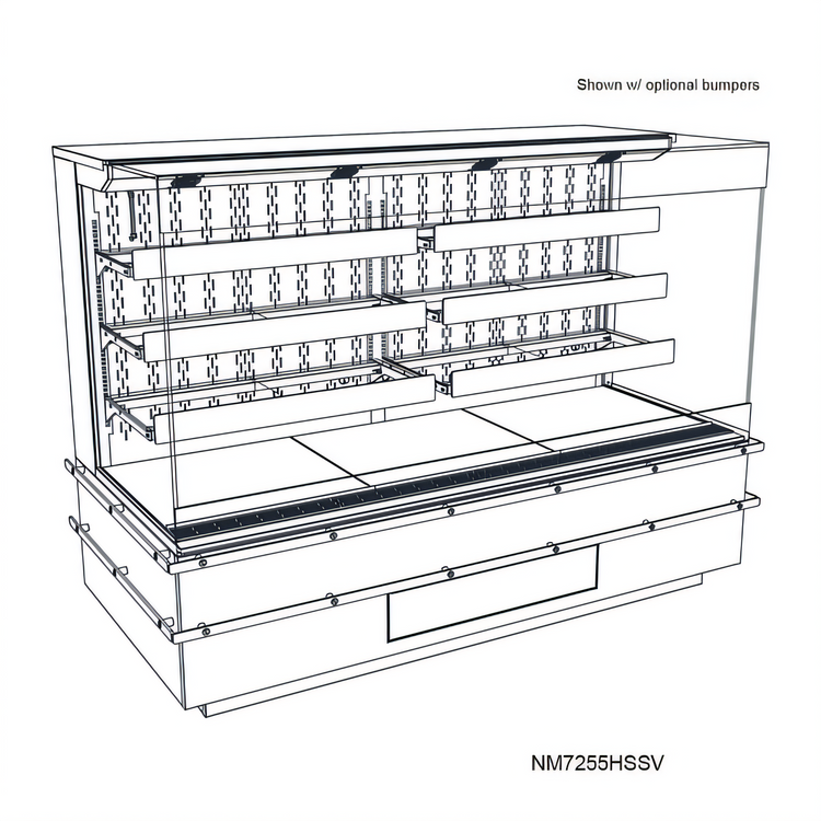 Product image #2 for Structural Concepts Blend Heated Self-Service End Cap Hot Food Display Merchandiser, 72 Inch Wide
