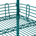 Thumbnail image #2 for Klinger's Trading SLEDGE36-GREEN Wire Shelf Ledge, 36"W x 5-1/2"H, Green Epoxy