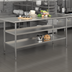 Thumbnail image #2 for Flash Furniture Ravenel 72-Inch Stainless Steel 18-Gauge Work Table with 2 Undershelves