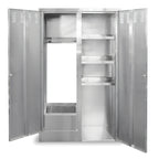 Thumbnail image #2 for John Boos PBJC-224884-R Right-Hand 48-Inch Stainless Steel Janitor Cabinet with Mop Sink, Storage, Faucet and Hose