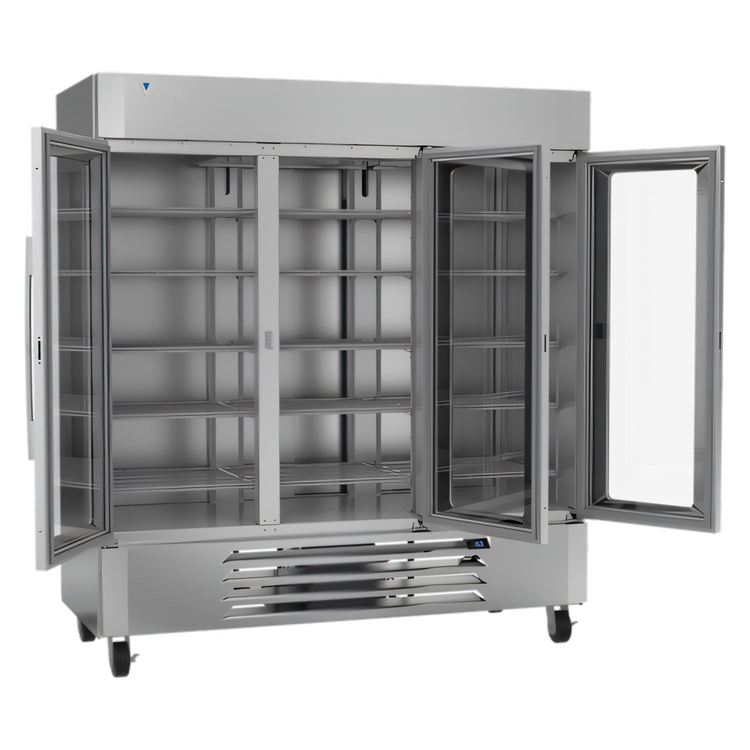 Product image #2 for Victory UltraSpec Three-Section Reach-In Glass Door Merchandiser Freezer, 69.03 Cu. Ft., Self-Contained, Bottom-Mounted Refrigeration