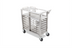 Thumbnail image #1 for Stainless Steel Room Service Cart with 14 Half-Size Steam Table Pan Capacity and Locking Casters