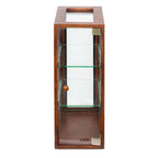 Thumbnail image #2 for Koolmore KM-BDW-13N Bread Wooden Display Case, 0.89 cu. ft., Countertop, 3-tier, 8"W x 13"W x 20.5"H, (3) tempered glass shelves, (1) swing tempered