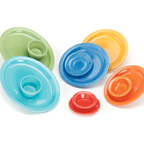 Thumbnail image #2 for Crestware Bay Pointe BP34 15 oz Narrow Rim Vitrified Ceramic Nappy Bowl, Assorted Colors Case of 3