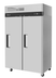 Thumbnail image #2 for Turbo Air M3 42.3 Cu. Ft. Two-Section Reach-In Freezer with Solid Doors and Top-Mount Compressor
