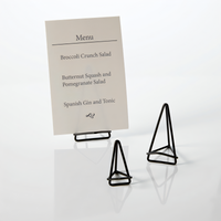 American Metalcraft 3-Inch Geometric Black Metal Menu / Card Holder