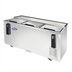 Thumbnail image #2 for Atosa 80 1/2-Inch Horizontal Stainless Steel Bottle Cooler, 21.2 Cu. Ft., 3 Sliding Lids, Side-Mount Refrigeration