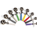 Thumbnail image #2 for Hamilton Beach 78-06 Disher #6, Stainless Steel Bowl, White Thumb-Press Handle Case of 12