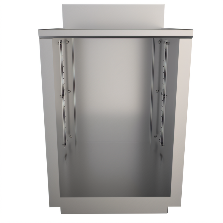 Product image #2 for BK Resources Well Series Flat Top Stainless Steel Underbar Cabinet Base, 21 x 18 Inches