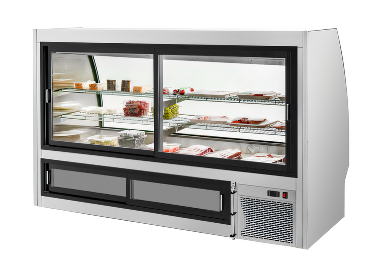 Product image #2 for Migali Competitor Series® Full-Service Refrigerated Curved Glass Deli Display Case, 83.6-Inch, 40.5 Cu. Ft.