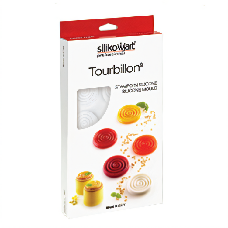 Product image #1 for Silikomart Tourbillon 6-Section Silicone Pastry & Baking Mold, White