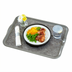 Thumbnail image #2 for Cambro Camtray Non-Skid Versa Room Service Tray with Handles, Rectangular 15 x 20 Inch, Pearl Gray with Titan
