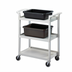 Thumbnail image #2 for Cambro KD Small 3-Shelf Service Bus Cart, Speckled Gray