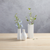 Thumbnail image #2 for 4-Inch White Fluted Ceramic Crimped Tower Bud Vase