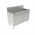 Thumbnail image #2 for Perlick Top Shelf 42-Inch Stainless Steel Underbar Storage Cabinet with Drainboard Top and Backsplash
