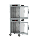 Thumbnail image #2 for Metro HotBlox™ HBCW16-DC-M 16-Pan Stacked Dual-Cavity Mobile Insulated Holding Cabinet with Clear Doors and Touchscreen Controls