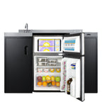 Thumbnail image #2 for Summit Commercial CK55ADASINKL 54-Inch Freestanding All-in-One Kitchenette with 2-Burner Cooktop, Sink, 3.2 cu. ft. Refrigerator and Storage