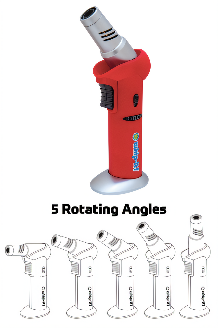 Product image #2 for Whip-It! Tilt Rotating Flame Kitchen Torch with Adjustable Lockable Flame, Red