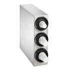 Thumbnail image #2 for Vollrath 58823-A-A-A 3-High Stainless Steel Countertop Cup Dispenser Cabinet, 3-Sleeve Capacity, Fits 2-1/4"–4-3/4" Rim Diameters