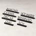 Thumbnail image #1 for American Metalcraft Black Stainless Steel Oat Table Sign, 1-1/4 Inch High