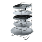 Thumbnail image #2 for American Metalcraft 19033 Oversized Countertop Pizza Pan Rack, 10 Shelves, Chrome Plated Steel, Fits 16"-23" Pans Case of 2