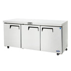 Thumbnail image #2 for Atosa Three-Section Undercounter Reach-In Refrigerator with Solid Doors