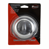 Winco 60-Minute Mechanical Timer with Long Ring, Stainless Steel
