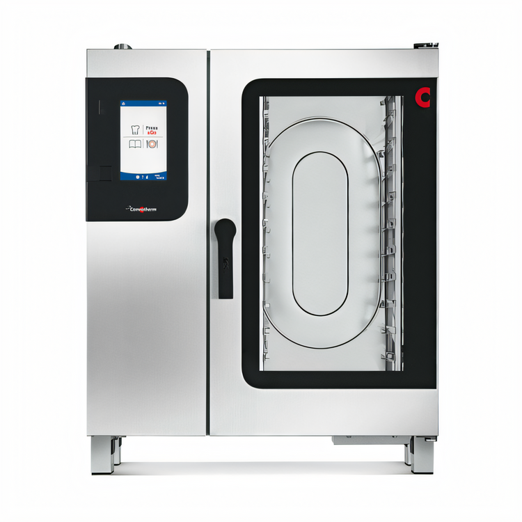 Product image #2 for Convotherm Maxx Pro K-12 School Package Double Stacked Full-Size Gas Combi Oven with 6-Pan and 10-Pan Capacity, Disappearing Doors, and easyTouch Control