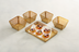 Thumbnail image #2 for American Metalcraft Laser Cut Square Metal Serving Basket, 4 x 4 x 3 Inch, Stainless Steel, Gold Finish