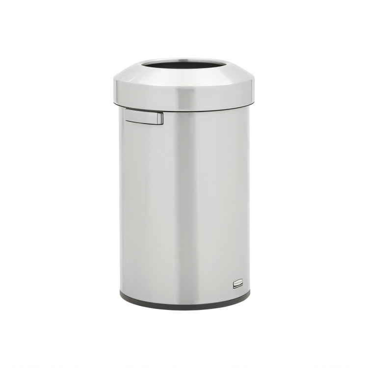 Product image #2 for Rubbermaid Refine Round Stainless Steel Trash Container, 16 Gallon, Fingerprint Resistant