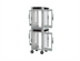 Thumbnail image #2 for Metro HotBlox Narrow Dual-Cavity Pass-Thru Insulated Holding Cabinet, 16-Pan, Analog, Clear Front & Rear Doors, Mobile