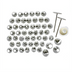 Thumbnail image #2 for Winco 52-Piece Stainless Steel Cream Nozzle Set with Storage Box, Coupler, and Flower Nails