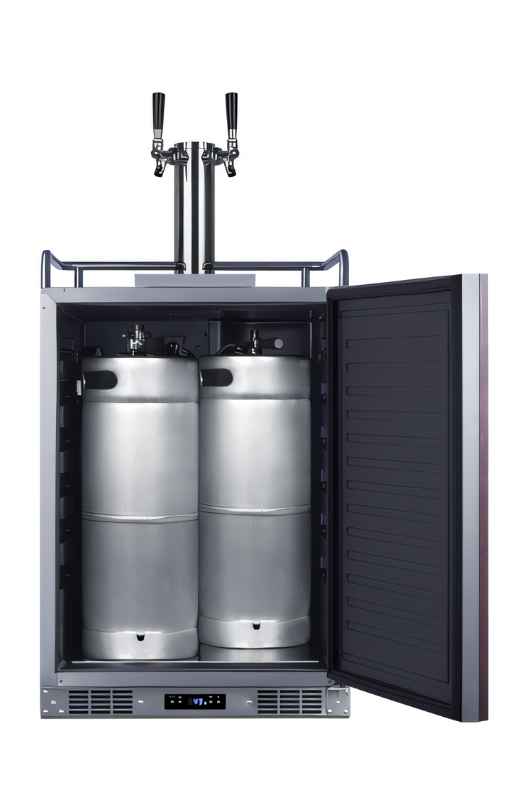 Product image #2 for Summit Commercial 24-Inch Panel Ready Twin Tap Wine Kegerator, Stainless Steel