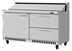 Thumbnail image #2 for Turbo Air PRO Series Front Breathing Two-Section Sandwich/Salad Prep Table with 16-Pan Opening, 1 Door and 2 Drawers