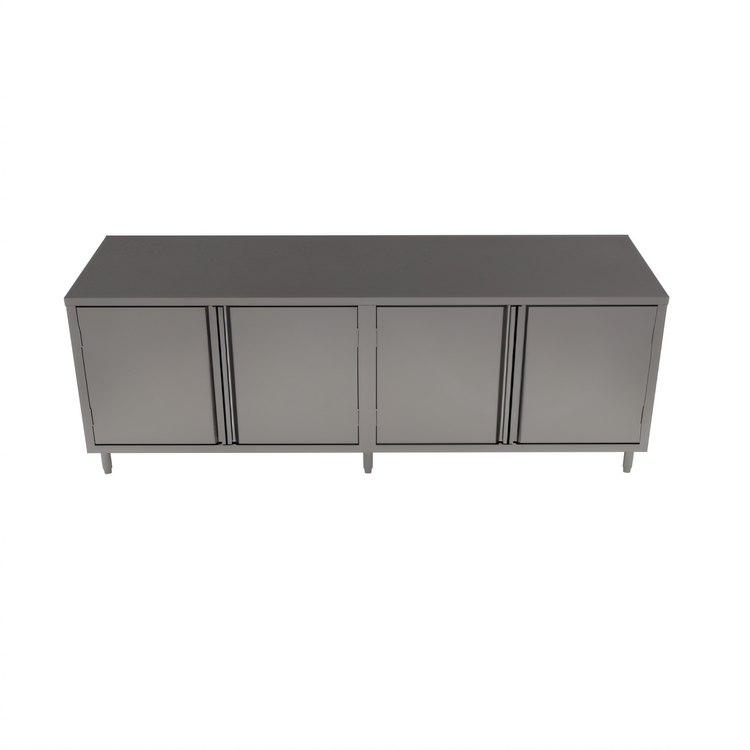Product image #2 for BK Resources Stainless Steel Cabinet Base Chef Table with Hinged Doors, 84-Inch x 30-Inch