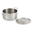 Thumbnail image #2 for Vollrath 49441 7 Qt Round Induction-Ready Casserole Dish with Low Dome Cover, Satin-Finished 3-Ply Stainless Steel/Aluminum
