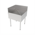 Thumbnail image #2 for Top Shelf TSF90D-I 24 Inch x 24 Inch Stainless Steel Underbar Inside Corner Drainboard with Glass Rack Inserts