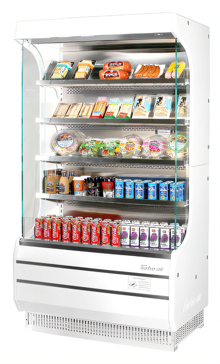 Product image #2 for Turbo Air Vertical Open Display Merchandiser, 14.4 Cu. Ft., Self-Contained, 39-1/8 in. W x 27 in. D x 78 in. H