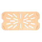 Thumbnail image #2 for CFS Brands StorPlus™ 3089513 High-Heat Drain Shelf, 1/4-Size Food Pan, Footed, Notched, Amber Polyethersulfone Case of 6
