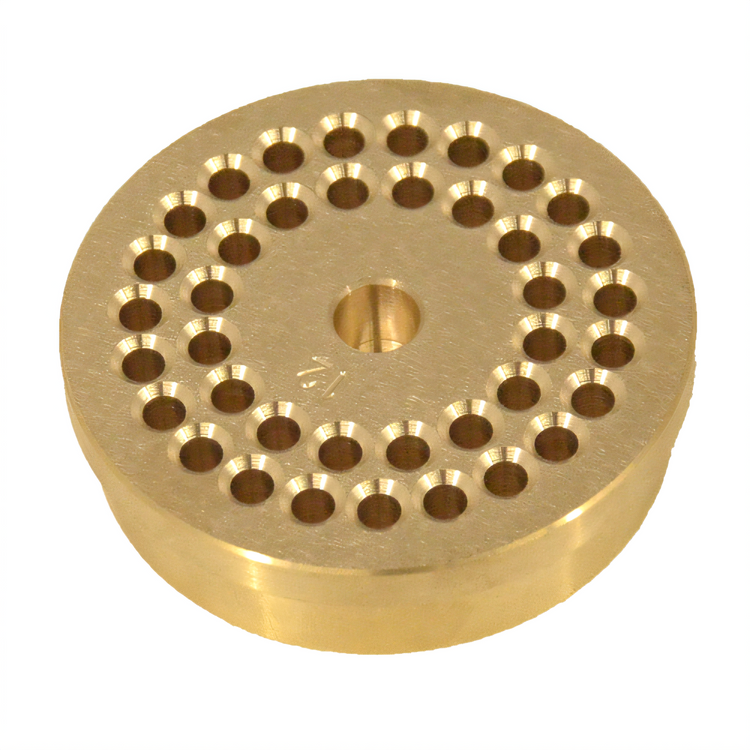 Product image #2 for Omcan #12 Brass Spaghetti Pasta Machine Die, 2.5 mm
