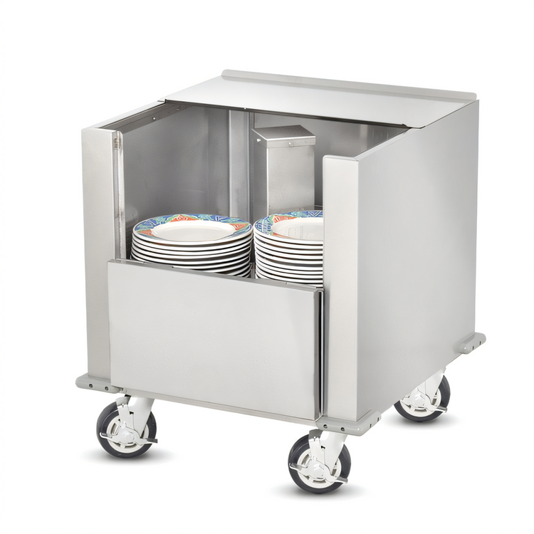 Product image #2 for Stainless Steel Insulated Unheated Dish Storage Cart for 10-11 Inch Plates
